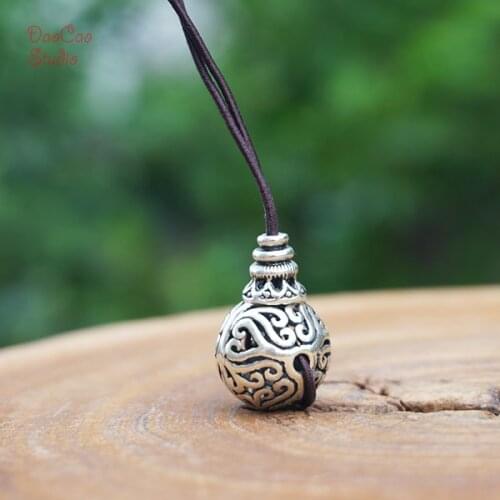 10mm 14mm 3hole Sterling Silver Guru Beads Carved Flower Mala Bead Japa Beads Bracelet Earrings Jewelry Findings DIY Accessories