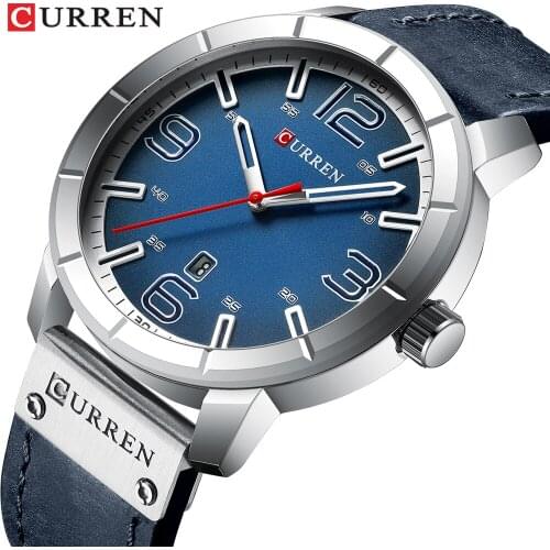 CURREN 2019 New Mens Watches Casual Waterproof Analogue Wristwatches Mens Fashion Quartz Watches For Man Clock Relogio Masculino
