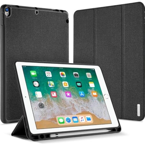 DUX DUCIS DOMO Series Tablet Leather Case for iPad Air 3(2019)/iPad Pro 10.5'' 2017 Smart Wake Sleep Trifold Protective Case