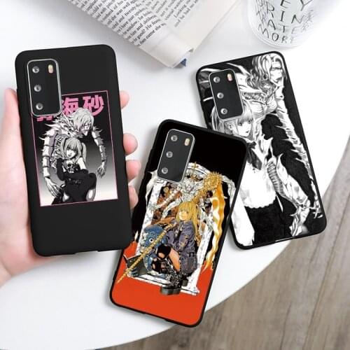 TPU Case For Huawei P20 P30 P40 Honor 20 10 10i 10X Lite E Pro Y6 Y7 Y9 P Smart 2019 2020 2021 Anime Rem and Misa Death Note Bag