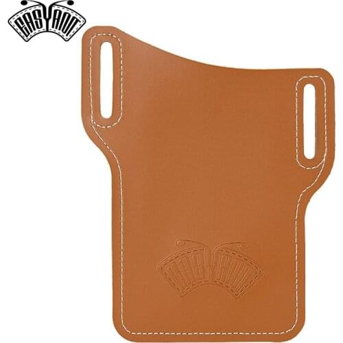 EASYANT Handmade Old-fashioned Men PU Leather Cell Phone Holster Multifunctional Colorful Phone Holster Men Storage