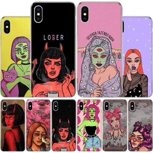 Devil Woman Sexy Girl Witch Cover Phone Case For Apple iphone 11 12 Pro XR X XS Max 7 8 6 6S Plus + 7G 6G 5 SE 2020 Coque Popula