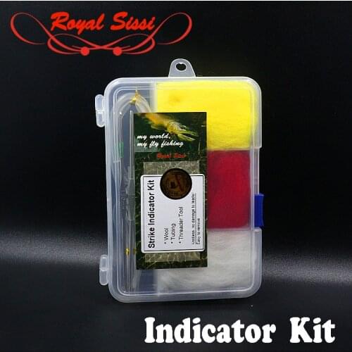 Brandnew 1set fly fishing strike indicator tool kit adjustable&knotless wool material indicator with tackle box flyfishing float