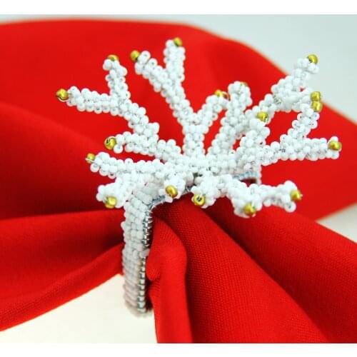 White coral napkin ring, wholesale cheap napkin holder