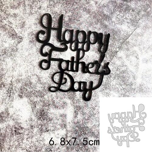 Metal Cutting Dies Stencils For DIY "happy father day" Words Scrapbooking Decorative Embossing Handcraft Die Cutting Template