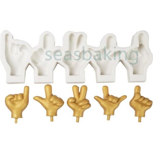 Many kinds Cartoon Gesture Fondant Cake Silicone Mold Handmade Chocolate Cake Baking Mould, Resin Epoxy Silicone Molds