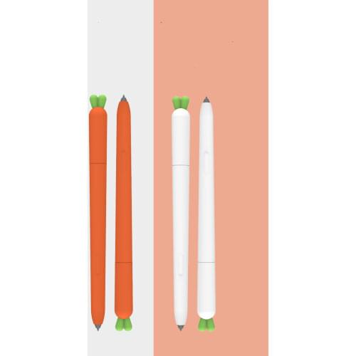 Soft carrot Silicone For Samsung Galaxy Tab S6 Lite Pen S7 S Pen pencil case Cute Cartoon Tablet Stylus Cover Casing coque