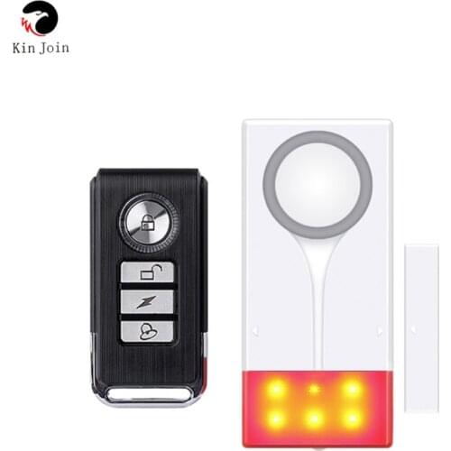 New 433MHz Home Security Alarm Red Flash With Sound Window Door Magnet Sensor Detector Wireless Alarm System+Remote Controller