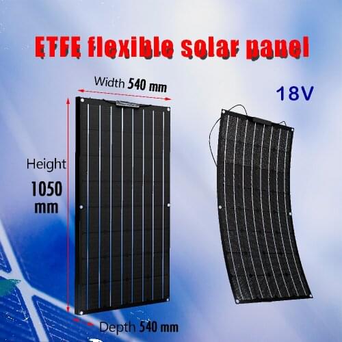 New High Quality Full Power Flexible Monocrystal Silicon 100W 18V 12V Solar Panel
