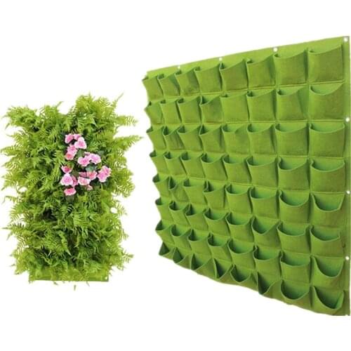 Wall Hanging Planting Bag 4/9/18/49 Pocket Green Grow Bag Planter Vertical Vegetable Living Garden Bag Home Gardening Supplies