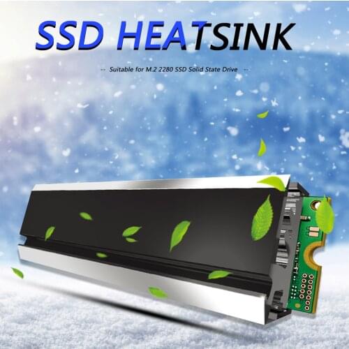 Alloy M.2 SSD Heatsink Cooler Dissipation Radiator 2280 Solid State Drive Heat Cooling Thermal Pad for Desktop PC SSD Heatsink