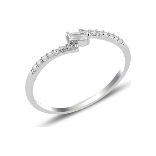 Silver 925 Sterling Zircon Stone Ring