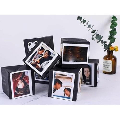 Hexagon Surprise Explosion Box Scrapbook DIY Photo Album Scrapbook Creative Album Gift Box For Valentine Wedding Pop Up Card