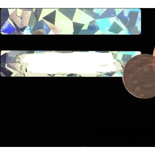 1000PCS SCRATCH OFF HOLOGRAM SECURITY STICKER LABEL GAME TICKET FAVOR 8mm x 40mm
