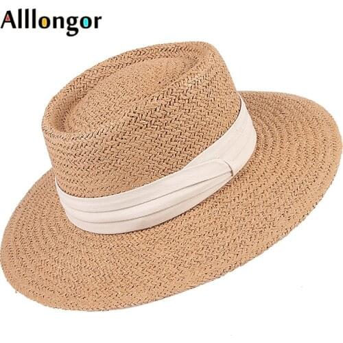 Straw Hat Women 2021 New Unisex Paper Beach Hat ladies SunHats Summer Travel Protection Sun Hat