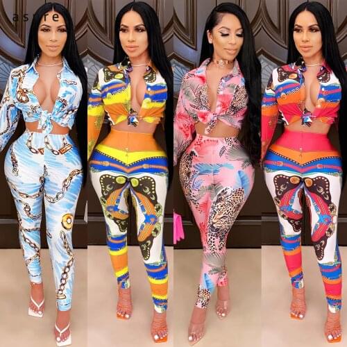 Tracksuit Women Sexy Club Outfit Jogging Full Female Sportswear Office Suit Crop Top And Pant Two Piece Set Home Clothes X3711
