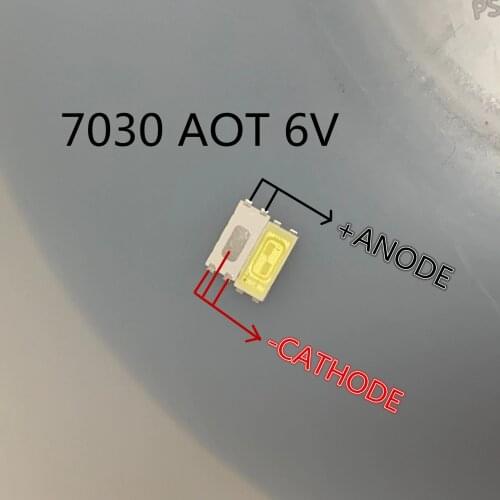 1000PCS AOT LED Backlight 1W 6V 7030 Cool white LCD Backlight for TV TV Application