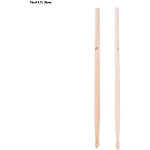 1 Pair 5A Maple Drum Sticks Wood Wooden Tip Band Musical Instrument Drumsticks