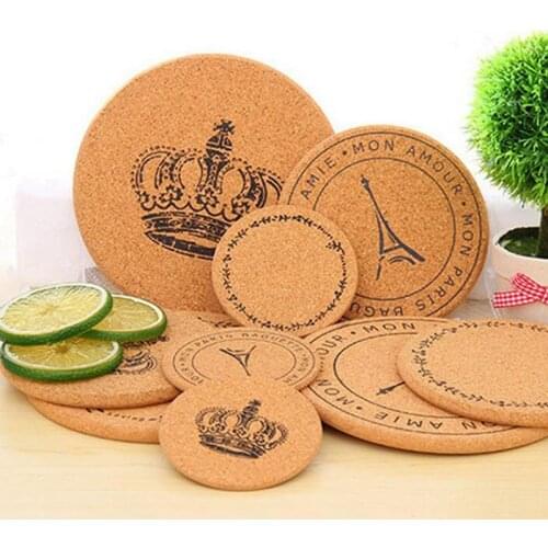 1000pcs Retro Style Cork Drink Coaster Coffee Cup Mat Tea Pad Table Decor Cork Coasters Placemats Desk Accessories ZA4844
