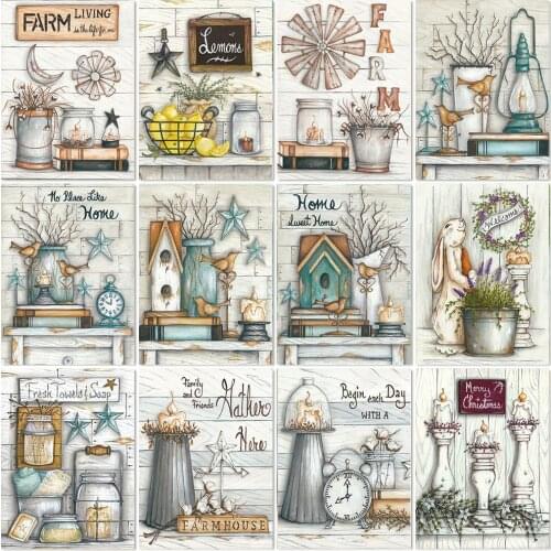 5D Diamond Painting Text Diamond Art Mosaic Home Diamond Embroidery Landscape Cross Stitch Kit Handmade Gift Decoration For Home