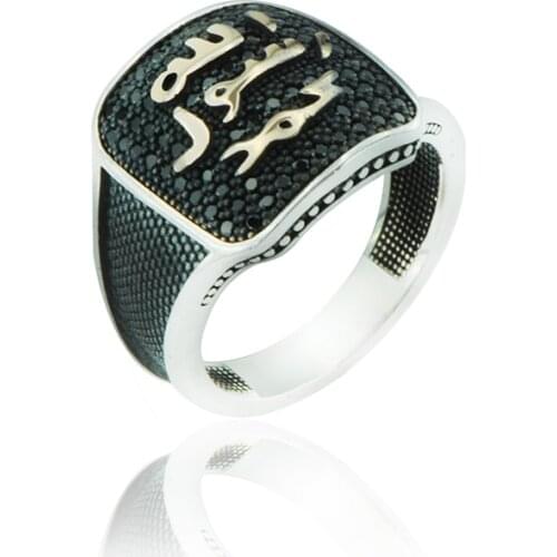 925 Silver Ottoman Rings Resurrection Ertugrul Rings for Man Moon Star rings