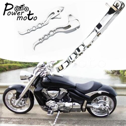 Motorcycle Aluminum Side Stand Support kickstand & Handle Clutch Brake Clutch Levers for Suzuki Boulevard M109R VZR1800 2006-16