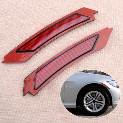 Car Front 63147205398 Bumper Red Side Marker Reflector 63147205397 Fit For BMW 3-Series E90 E91 LCI 4D Sedan 2009 2010 2011