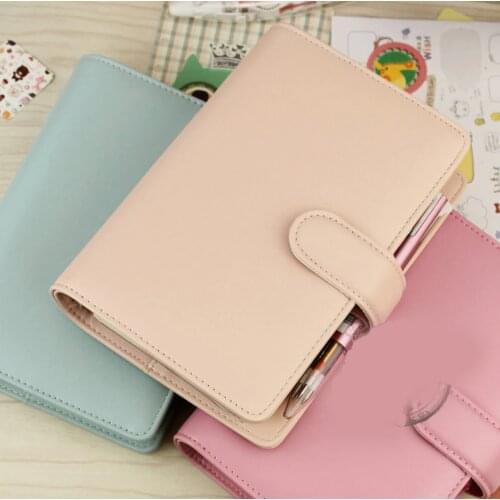 A5 A6 A7 Loose Leaf Notebook Sweet Daily Day Planner Leather Hand Book Stationery Personal Diary Office School Gift Supplies
