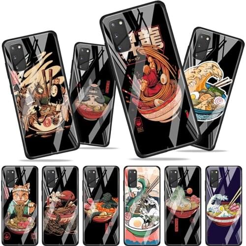 Tempered Glass Cover Great Ramen Wave Japan For Samsung Galaxy S20 S10e S10 S9 S8 FE Plus Lite Ultra 5G Phone Case Shell
