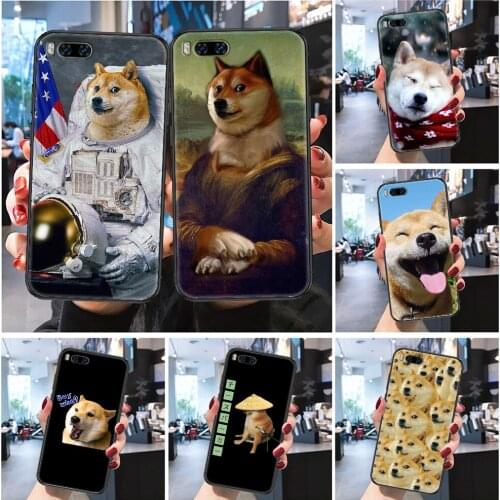 Shiba Inu Cute dog funny Phone case For Xiaomi Mi Max Note 3 A2 A3 8 9 9T 10 Lite Pro Ultra Frosted black painting bumper pretty