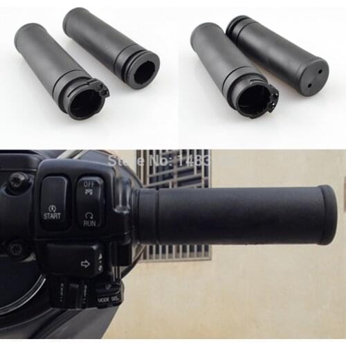 1" Black Rubber Handlebar HANDGRIPS Fits For Harley Davidson Iron 883 XL 1200 Sotail FatBoy Bobber Cruiser Chopper
