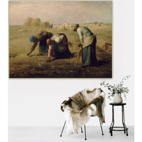 Citon Jean Francois Millet《The Gleaners》Canvas Art Oil Painting Artwork Poster Picture Wall Decor Backdrop Home Decoration