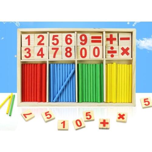 Children Wooden Educational Montessori Toys Digital Stick Teaching Aid Mathematics Enlightenment Montessori Toy for Baby Gift