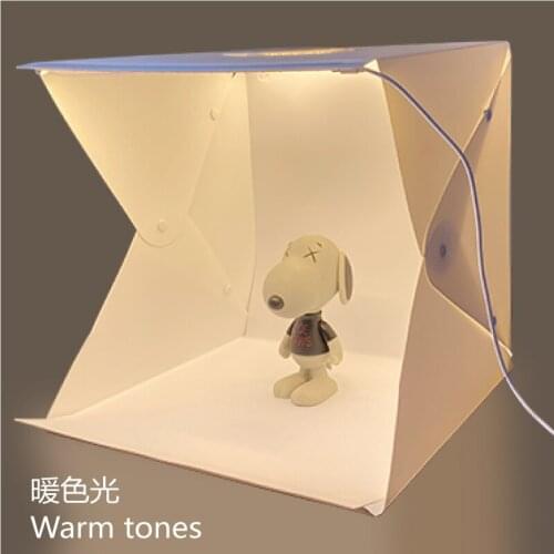 Two colors 2 LED folding light box 30 * 30cm portable Photo Studio soft light box adjustable brightness light box SLR camera