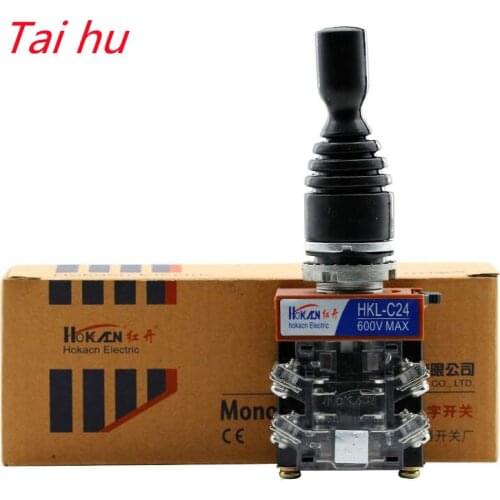 22mm Joystick Switch Self Reset/self Lock Cross Rocker Switch 2/4 NO 2/4 positions HKL-C12 HKL-C22 HKL-C14 HKL-C24