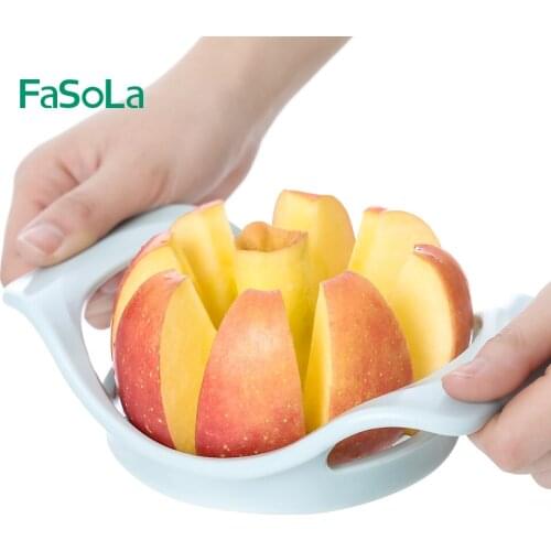 FaSoLa Sharp Stainless Steel Pear Apple Slicer and Corer 8 Slice Wedger Divider Fruit Cutting Slicing Tool Kitchen Gadgets