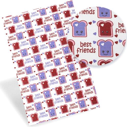 IBOWS Faux Leather Sheet Dinosaur Ice Cream Printed Synthetic Leather Fabric For DIY Craft Bag Belt Dress Handmade 22*30cm/pc