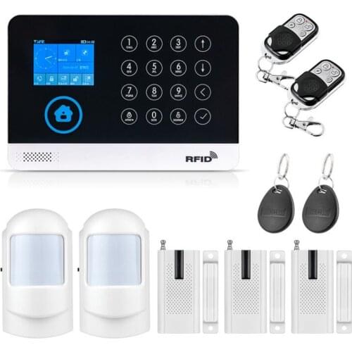 KERUI WG11 GSM systems Security Home Solar Siren Indoor Camera WIFI Smoke Detector Gas Leak Detector Home Burglar Kit