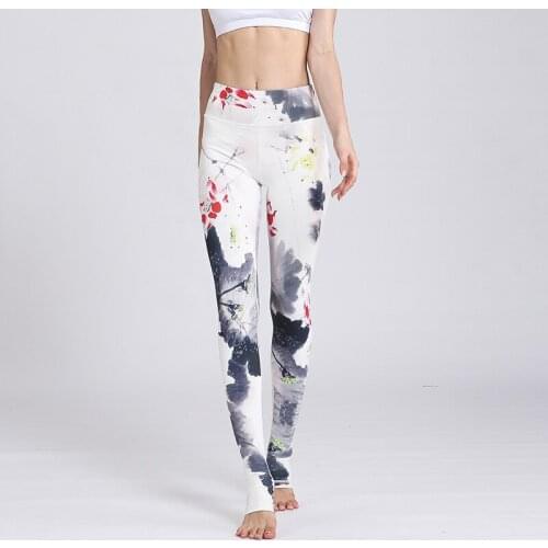 High Waist Athletic Exercise Fitness Leggings Activewear Pants Women Printed Gym Yoga Seamless Quick Drying Pants Sports Clothes