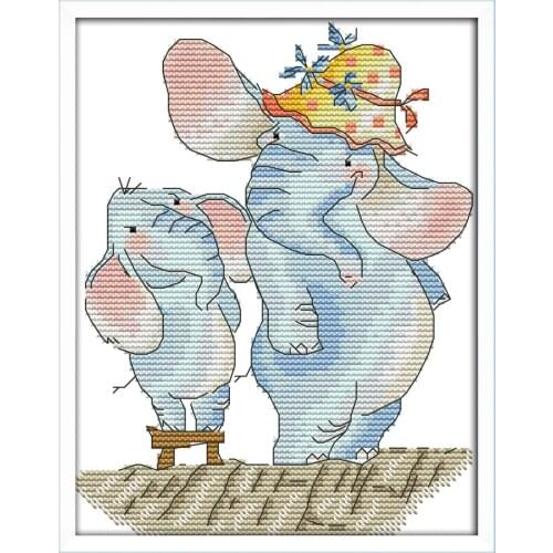 I grow taller cross stitch kit aida 14ct 11ct count printed canvas stitches embroidery DIY handmade needlework