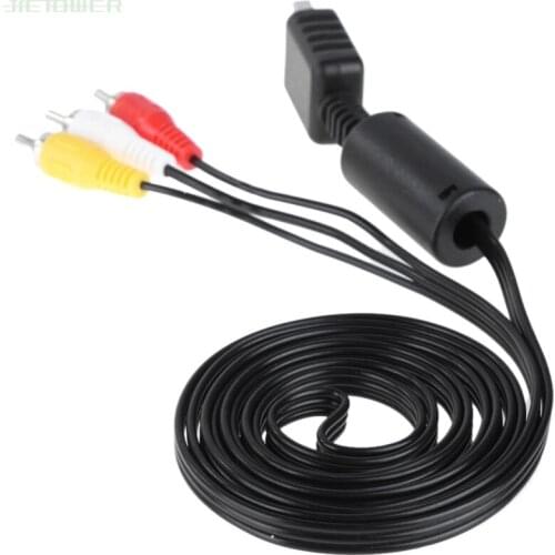 Nest 6FT Gamepad Cable Length 1.8M Audio Video AV Cable to RCA For SONY PS2 PS3 For PlayStation SYSTEM Game Cable 300pcs/lot