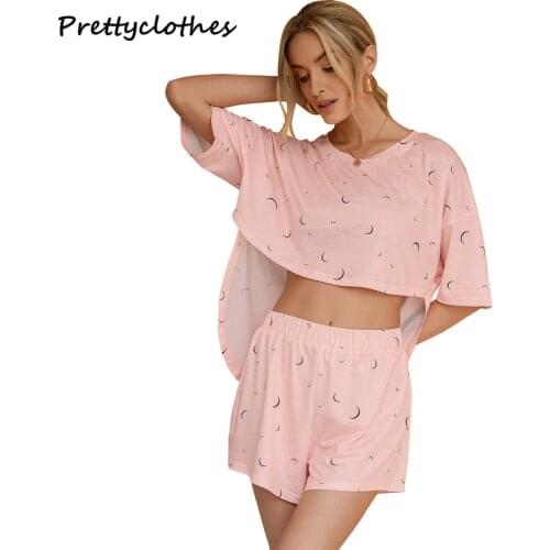 2021 Spring And Summer New Printed Casual And Comfortable Ladies Short-Sleeved Shirt Shorts Home Service Suit Women Pajama Suits