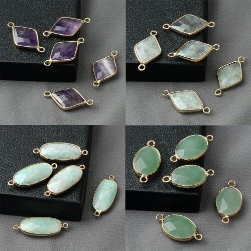 New Natural Stone Earring Pendants For Jewelry Making DIY Bracelet Necklace Charms Women Men Jewelry Accessories Pendentifs