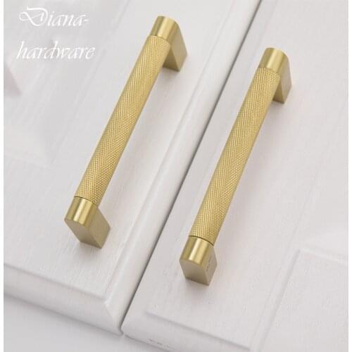 Solid Brass Knurled/Textured Wardrobe Wine Cabinet Door Handle Drawer Pulls Kitchen Cupboard Pulls Furniture Handle Hardware