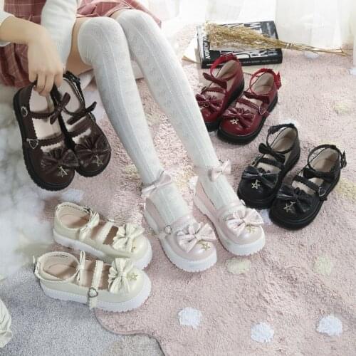 Original Lolita Small Leather Shoes Cute Girl Soft Girl Flat Bottom Japanese Doll Shoes