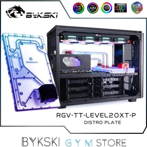 Bykski Distro Plate For TT LEVEL20 XT Case, 2X 480 Radiator Water Cooling Loop Solution, 12V/5V RGB SYNC, RGV-TT-LEVEL20XT-P