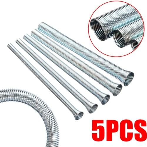 Practical 5Pcs Set CT-102-L Spring Pipe Bender 21cm Length Spring Tube Bender Sets 1/4" 5/16" 3/8" 1/2" 5/8"