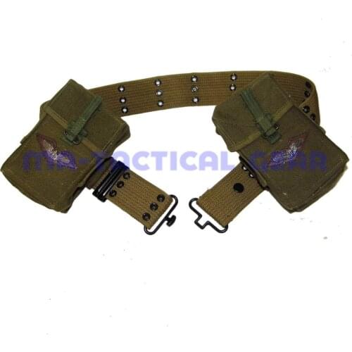 VIETNAM WAR MILITARY US ARMY S BELT AND M14 AMMO POUCH MAGAZINE BAG