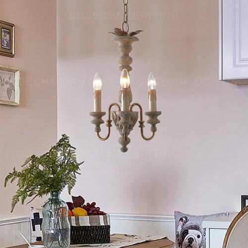 3 light vintage chandelier small wooden hanging light fixture dining room loft decor lamps for kitchen kids'room bedside hallway