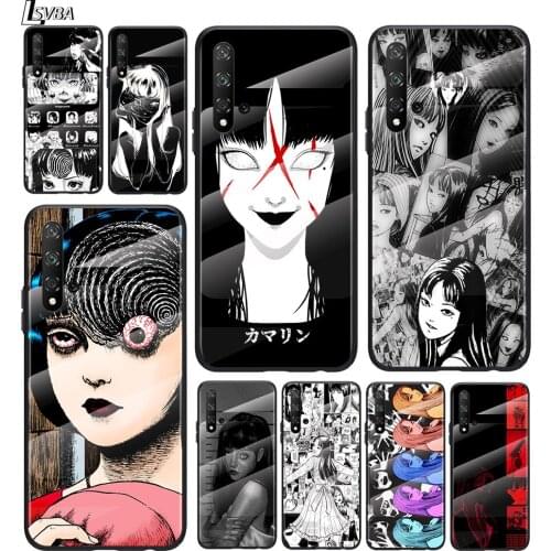 Japan Horror Comics For Honor 30 20 10 9X 8X Pro Plus Lite Tempered Glass Hot New Shell Luxury Cover Phone Case